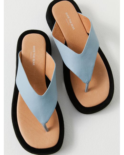 Free People Astrid Thong Sandals in Blue - Lyst