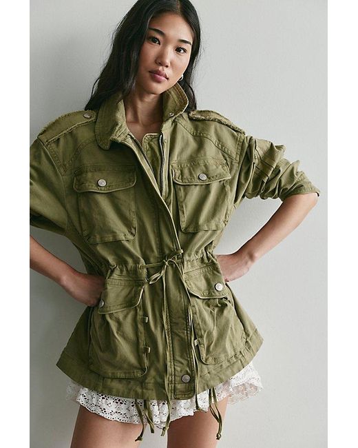 Free People Green Marlo Surplus Jacket