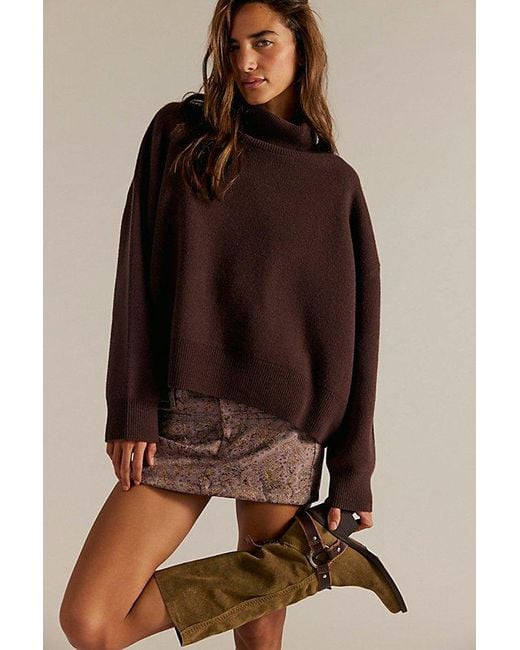 Free People Brown Denver Double Buckle Boots