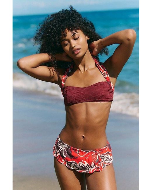 free-est Blue Tilly Skort Bikini Bottoms