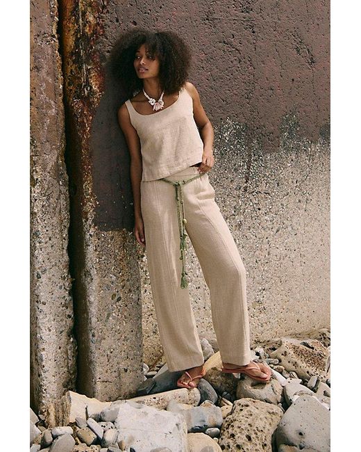 Free People Brown Tidal Pant Set