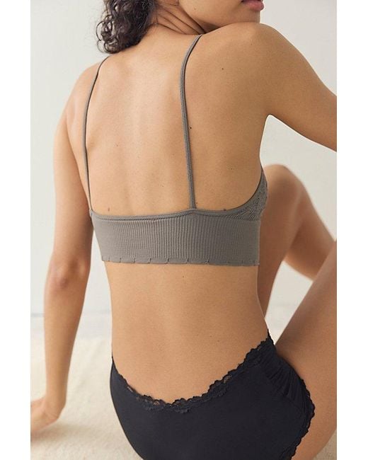 Intimately By Free People Gray Amara Seamless Longline Bralette By