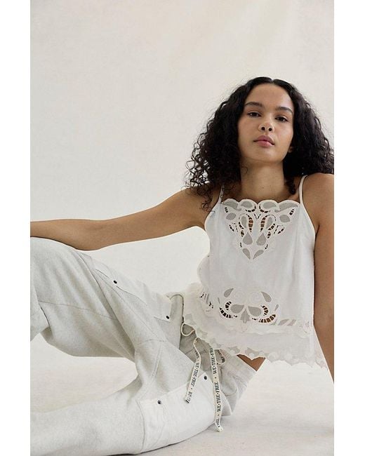 Free People Natural Jet Set Knit Pull-On Trousers