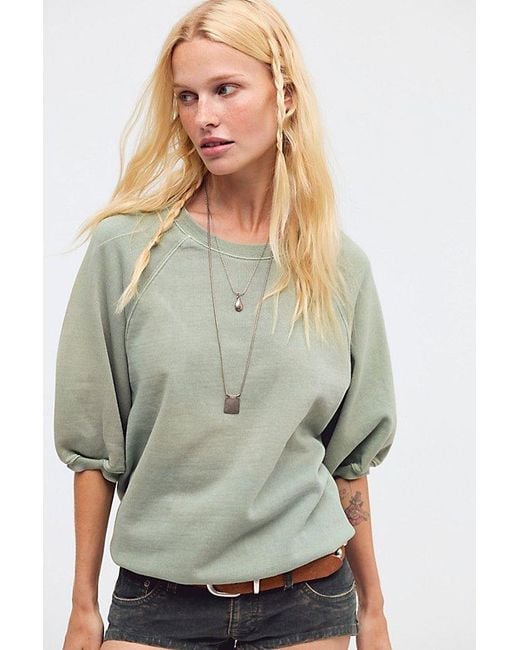 Free People Green Better On Sweatshirt