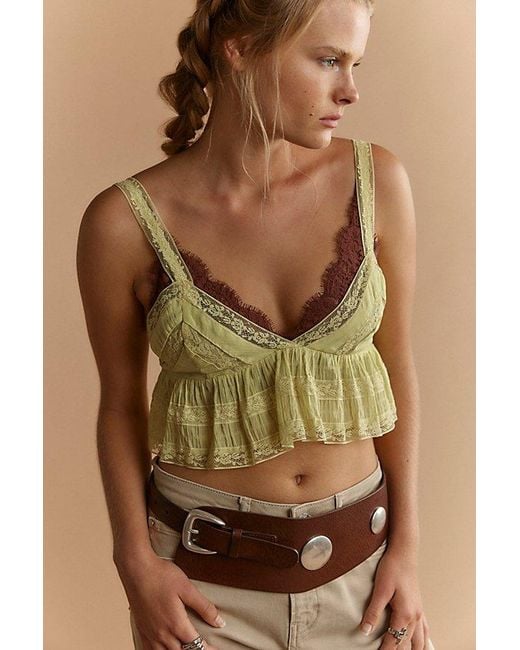 Intimately By Free People Brown Catch The Breeze Brami Top By