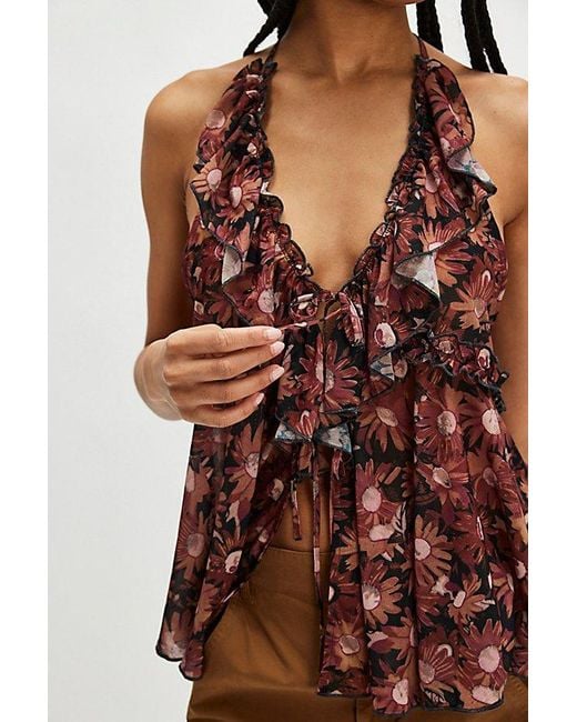 Free People Brown Fearless Knit Tank Top
