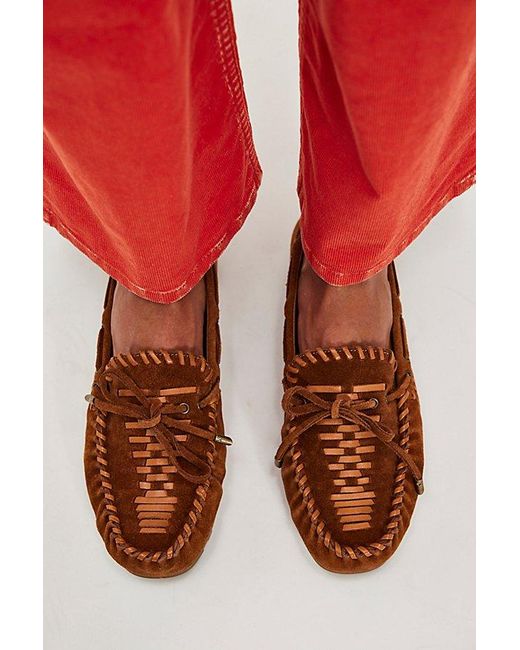 Free People Brown Misty Suede Moccasins