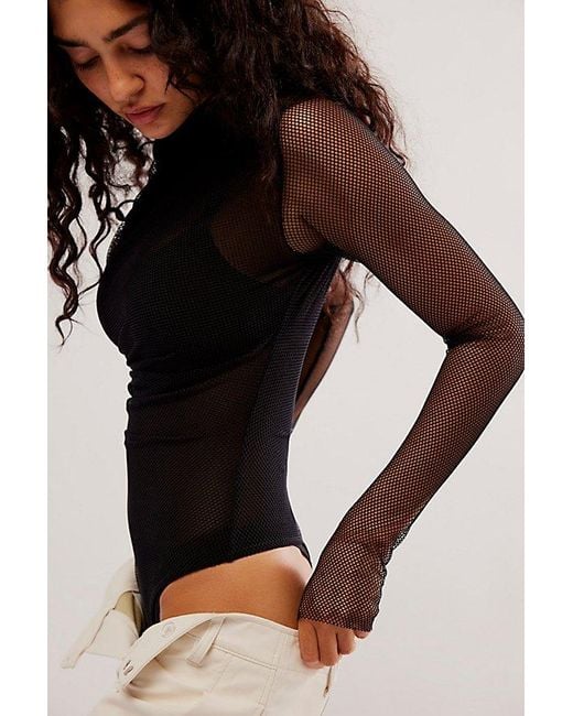 Intimately By Free People Black On My Way Bodysuit