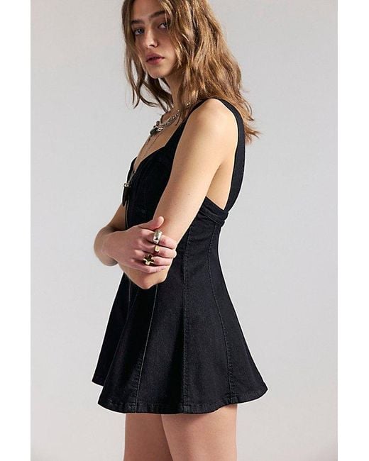 Free People Black Delancey Flare Romper