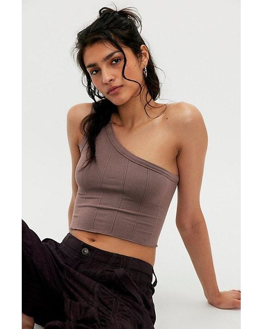 Intimately By Free People Green So Soft Seamless Modal Asymmetrical Cami By