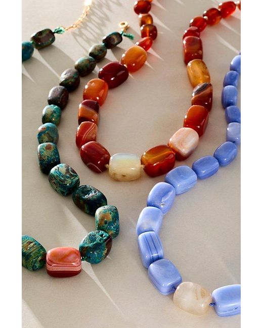Free People Multicolor Zephyr Stone Necklace