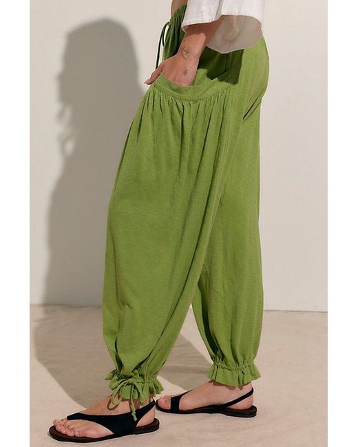 free-est Green Dew Drop Harem Pants By