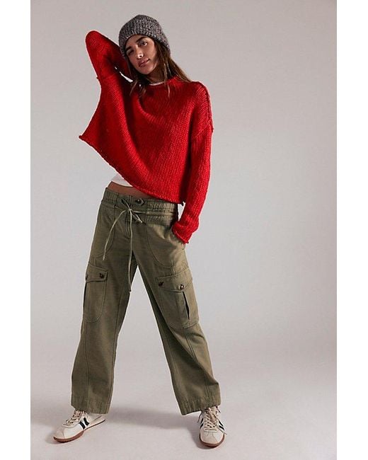 Free People Red Opal Rollneck Knit Jumper