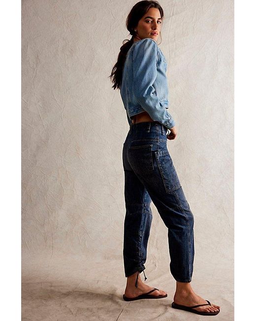 Free People Blue Oasis Denim Crop Jeans