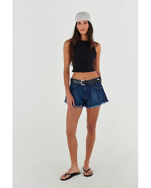 Free People Blue Sparks Fly Shorts