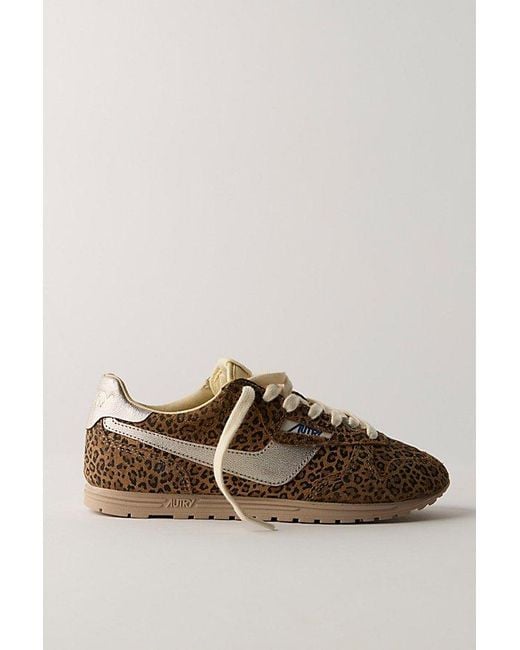 Autry Brown Windspin Low-Top Animal Sneakers