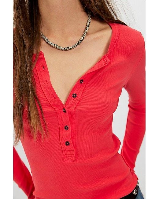 Free People Red Jamie Henley