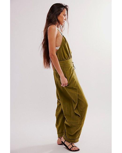 Free People Green Palmer Jumpsuit