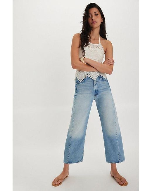 Mother Blue The Half-Pipe Sneak Ankle Jeans