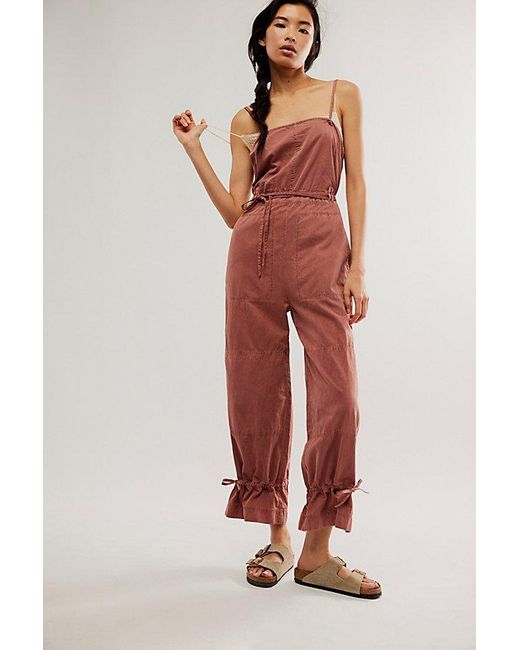 Free People Red Chance Of Sun One-piece