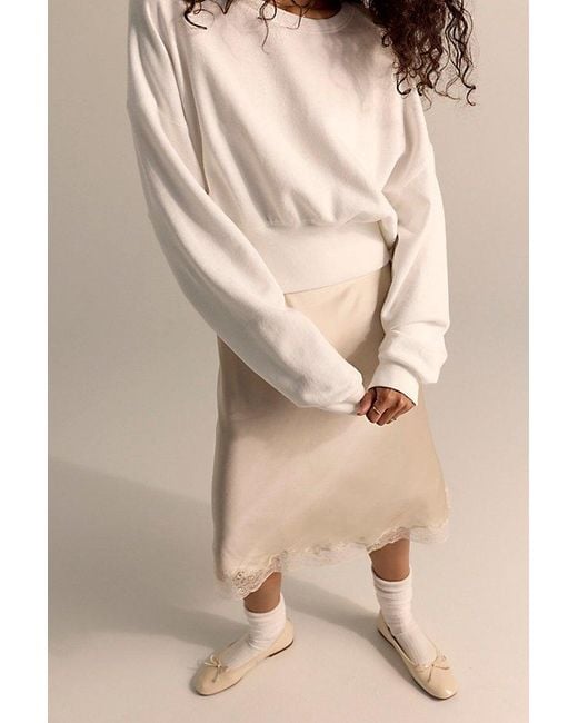 Free People White All Day Pullover