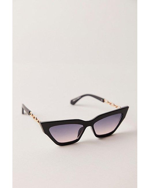 Free People Brown Chained Down Cateye Sunnies