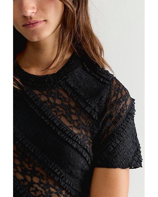 Free People Black Solita Lace Top
