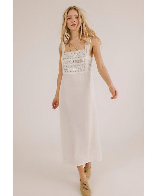 Intimately By Free People Natural Ever After Midi Slip Dress By