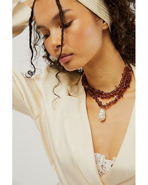 Free People Black So Fine Layered Necklace