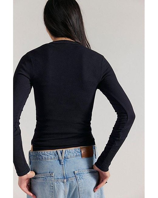 Intimately By Free People Black Wide Awake Layering Top By
