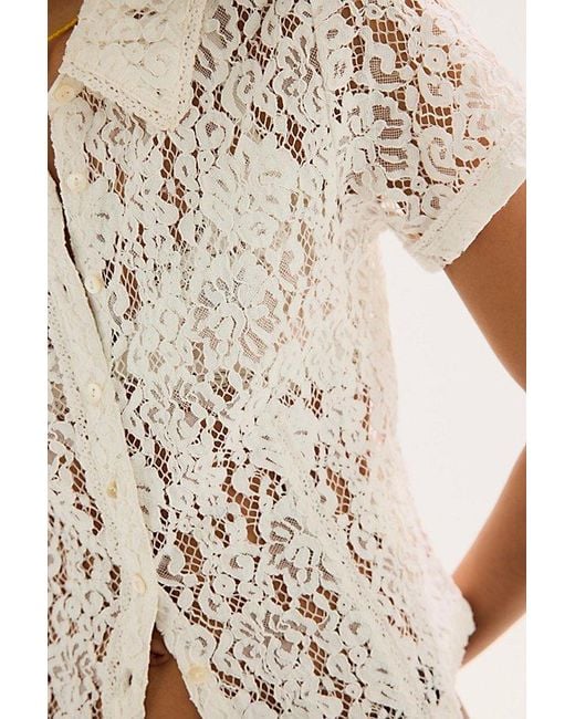 Free People Brown Betty Lace Top