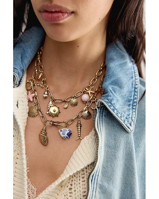 Free People Natural Maxamillion Charm Necklace