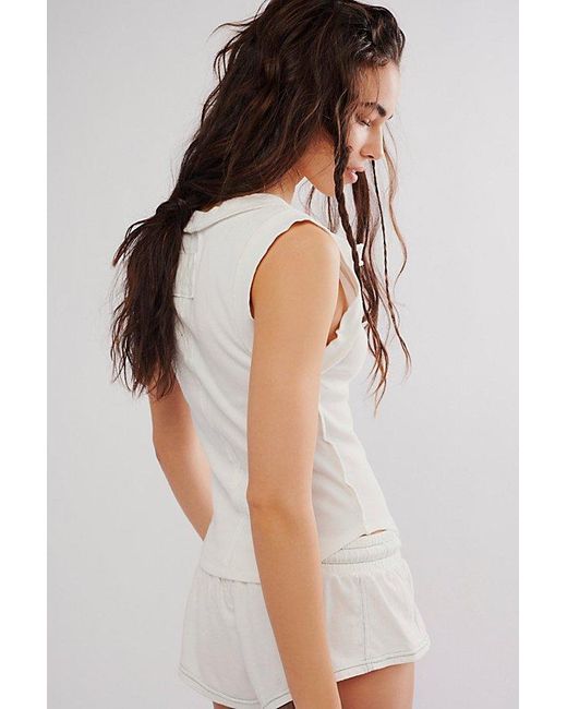 Free People White Kate Henley