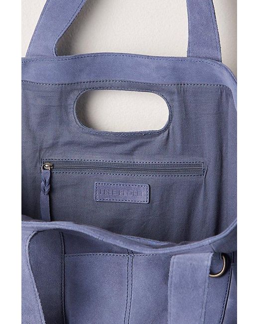 Free People Blue Suede Caravan Tote