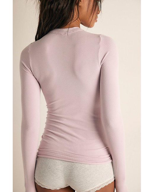 Intimately By Free People Pink So Soft Seamless Modal Long Sleeve By