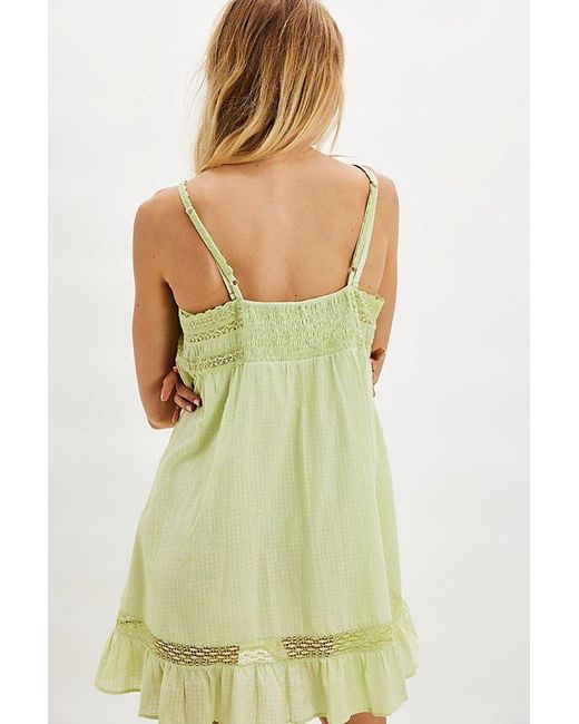 Intimately By Free People Green Sabrina Mini Slip By