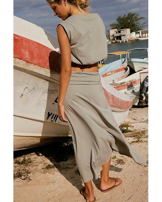 free-est Gray Portia Skirt Set By