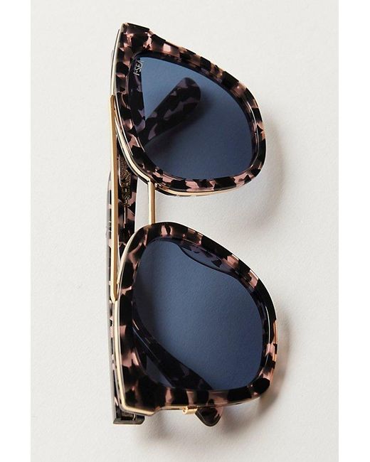 Free People Brown Chloe Polarized Aviator Sunglasses