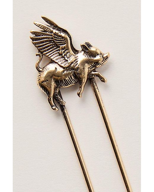 Free People Natural Novelty Animal Hair Pin