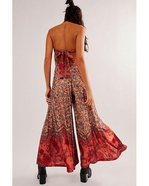 Free People Red Sidral Jumpsuit