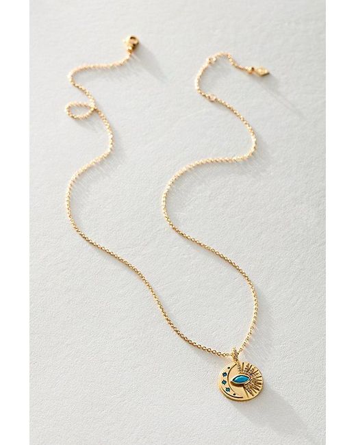 Joy Dravecky Jewelry Natural Venus Moon Necklace At Free People In Turquoise