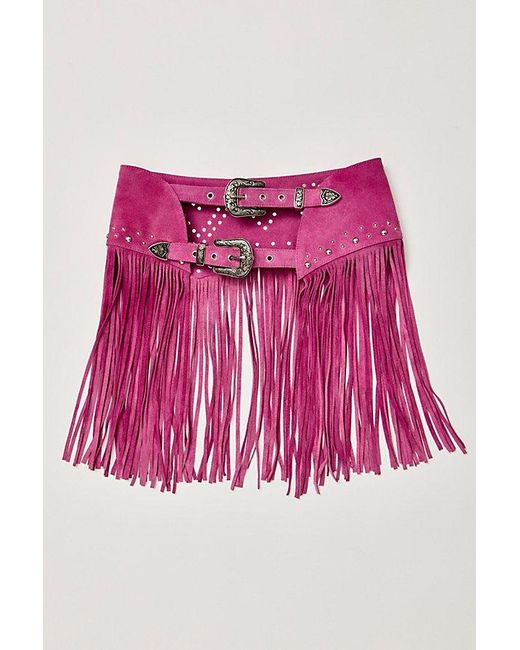 Urban Outfitters Pink Heart Em Skirt Belt
