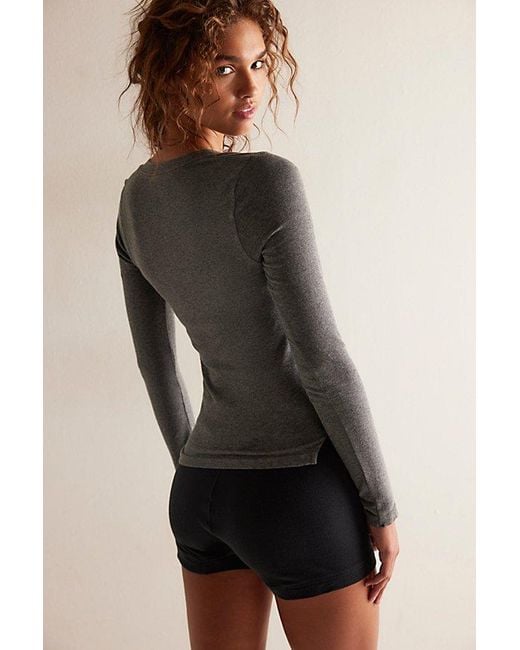 Intimately By Free People Black Wide Awake Layering Top By