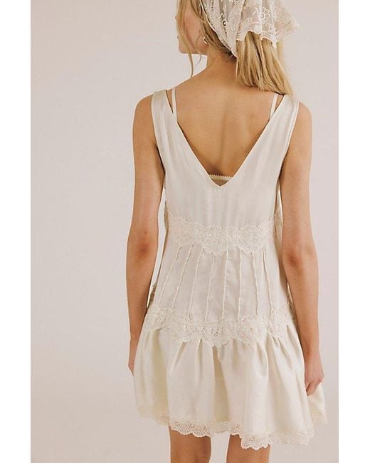 Intimately By Free People White In This Groove Mini Slip Dress By