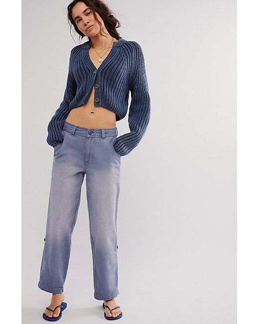 Free People Blue Cleo Washed Chino