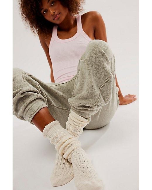 Free People Natural Day Off Fleece Joggers