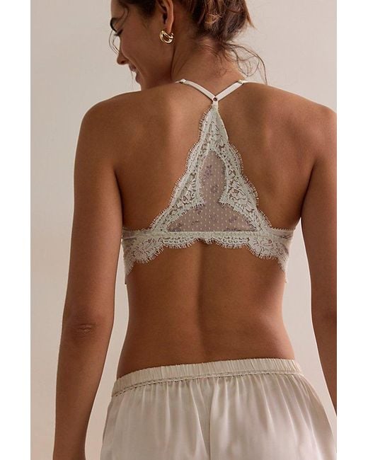 Intimately By Free People Brown Fiona Mesh Printed Front-Close Bralette By