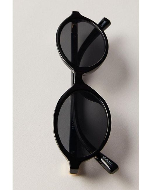 Free People Black Oh Hello Round Sunglasses