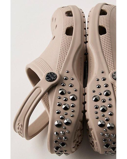 CROCSTM White Studded Classic Clogs