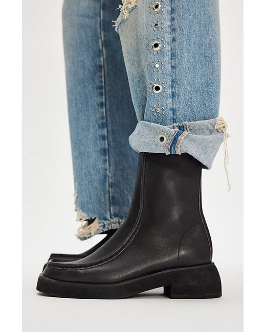 Clarks Blue Effery Zip Boots